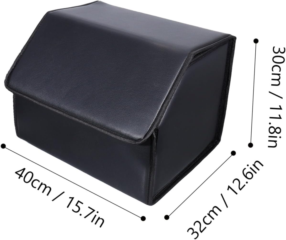 Foldable Car Storage Box Organizer Leather Trunk Containing Box for Vehicle Portable Multipurpose Storage Organizer for SUV