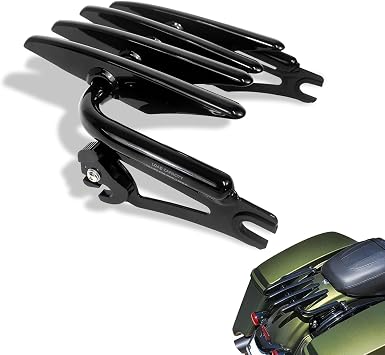 Detachable Stealth Mounting Luggage Rack Trunk Tour Pack Mount Compatible for Harley Touring 2009-2024 Road King Ultra CVO Limited Street Glide Road Glide Electra Glide Black