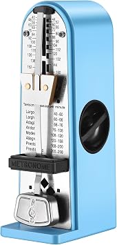 RIVVTA Mechanical Metronome High Precision Track Beat for Piano Sky Blue