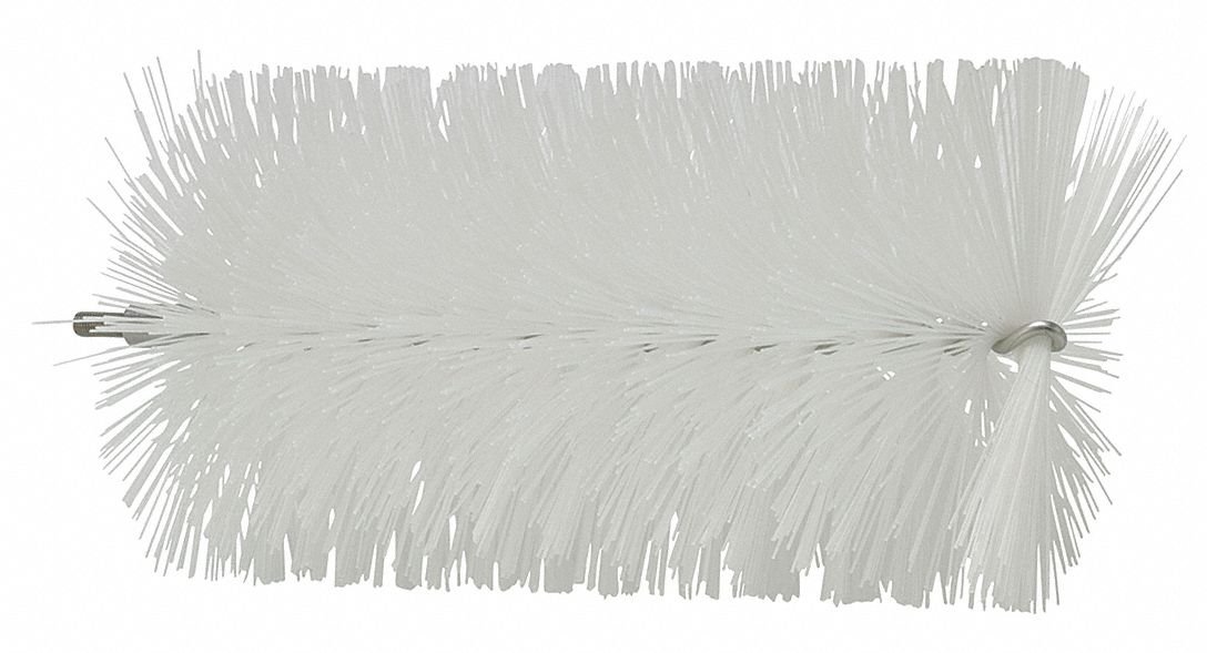 Vikan 53915 Medium Tube Brush, Polyester, 3-1/2" x 7-3/4" OAL, White