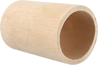 Balacoo Bamboo Hamster Drill Small Pet Playground Chew Wooden Hut Tunnel Bamboo Hideout Bed Hideouts Tunnel Exploring Bamboo Cat Tunnel Chinchilla Toys Pet Supplies Foldable Small Animals