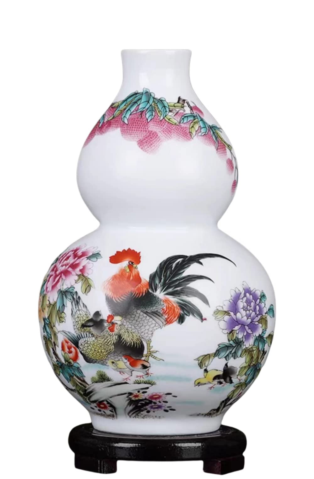 SnamicE Ceramic vase,Vintage vase, Chinese Ceramic vase,Chinese Ceramic vase Chinese vase Porcelain Flower vase Chinese Antique Ceramic vases Traditional Decorative Vase-A 22×12cm,C 22x12cm