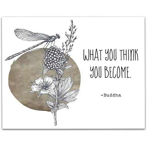 Buddha Quotes Spiritual Wall Art Decor, Do not Dwell Minimalist Motivational Posters, Gym Motivational Wall Art, Office Zen Room Decor, Yoga Meditation Room, Zen Wall Art for Living Room (11x14)