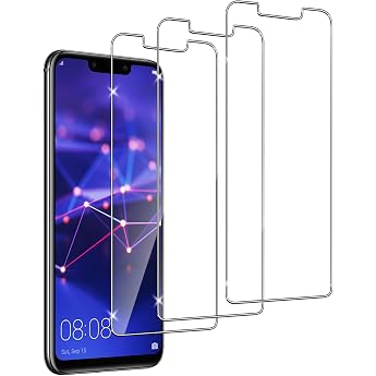Pack of 3 tempered glass for Huawei Mate 20 Lite 2.5D Edge 9H hardness anti-oil anti-fingerprint HD protective glass bubble-free high sensitivity