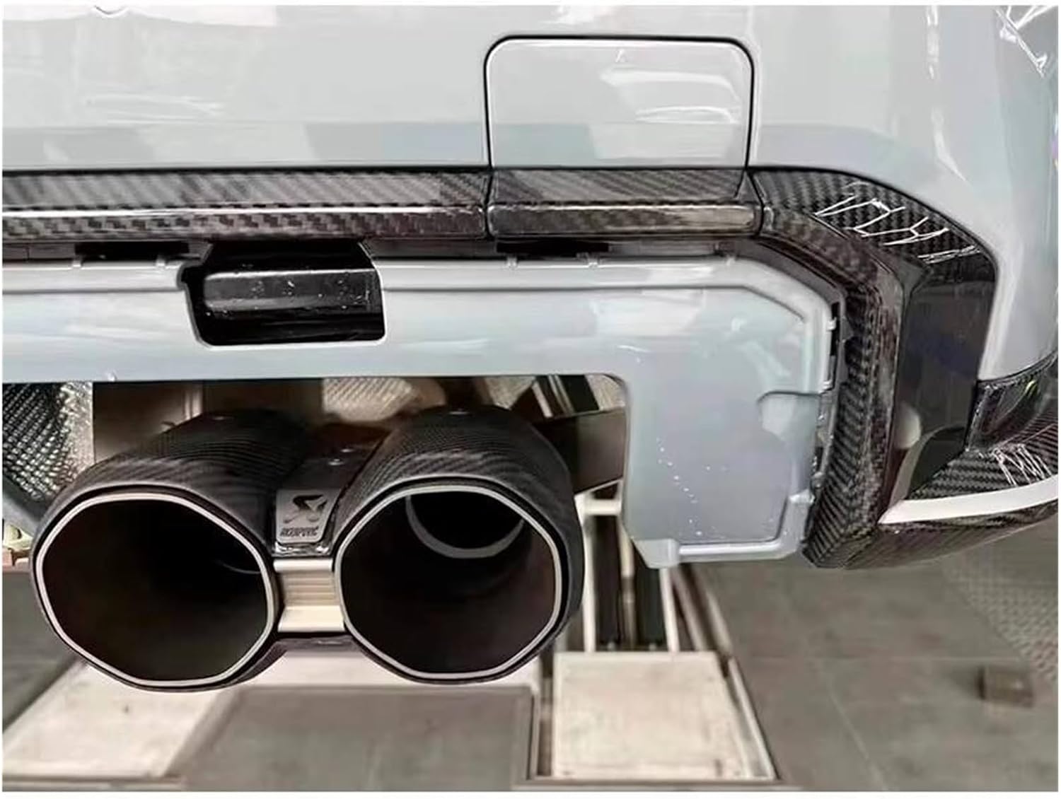 Dry Carbon Fiber Material Rear Bumper Lip Diffuser Trims Compatible with BMW M3 G80 M4 G82 G83 Car Body Kit Tuning 2021-UP
