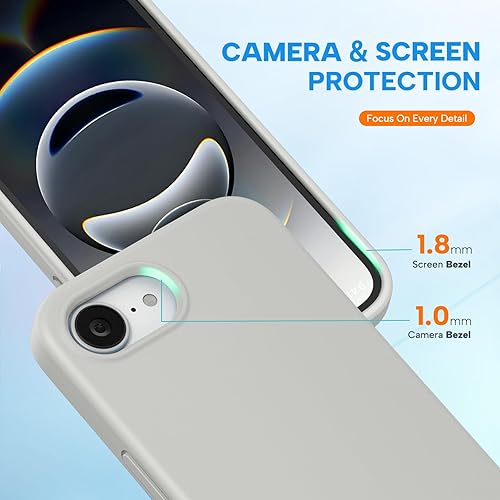 Miniatura 709 de Miracase - Funda diseñada para iPhone 11 con protector de pantalla, funda de goma de silicona líquida, protección total contra caídas y a prueba