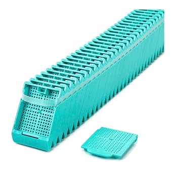 M483-12BA Histosette II Acetal E-Z Load Biopsy Cassette, Base, Aqua