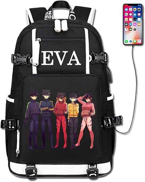 Amazon 新世紀エヴァンゲリオン リュックレディース 旅行便利グッズ シンジ 綾波 レイ アスカ リュック メンズ ナイロン Usb充電ポート バックパック大容量 軽量 防水 通勤 通学 1 アニメ 萌えグッズ 通販