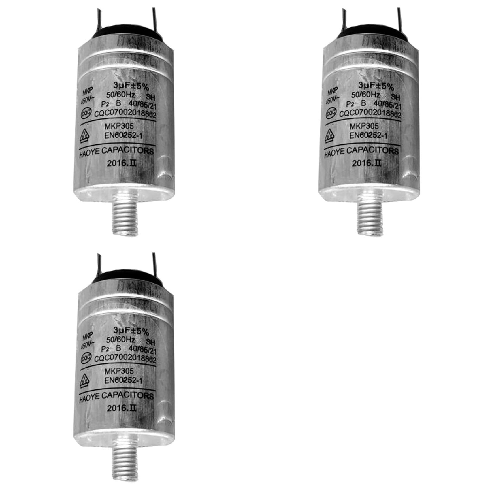 Hndhbfgrt 3X Dishwasher Parts Aluminum Housing Capacitor MKP-3UF 450VAC