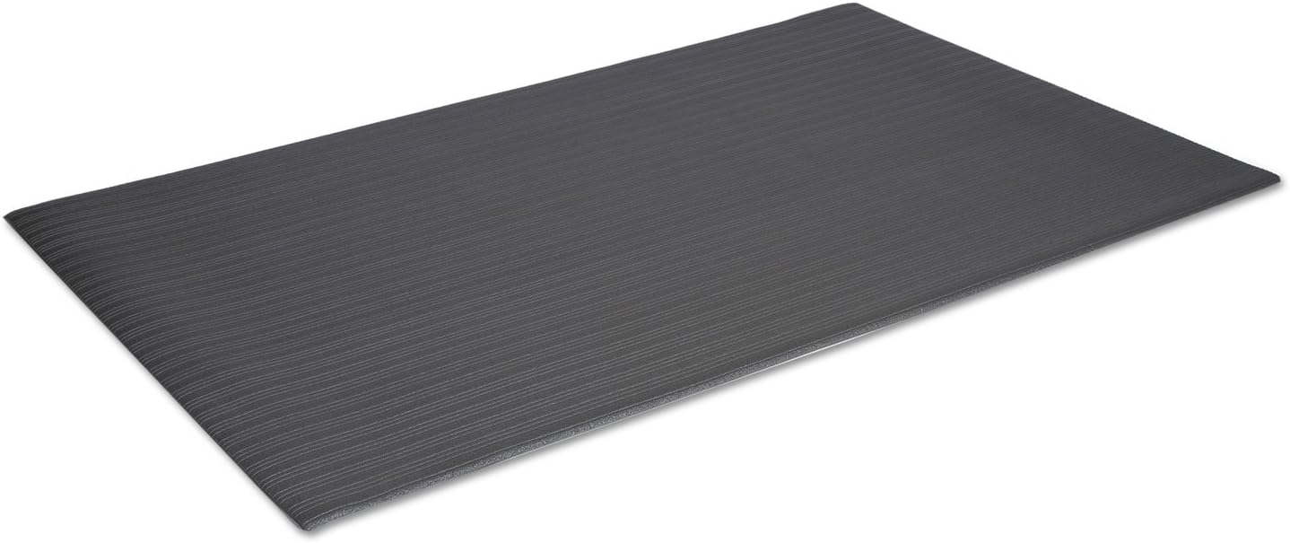 CROWN MATS & MATTING FL2436GY Ribbed Vinyl Anti-Fatigue Mat, 24 x 36, Gray