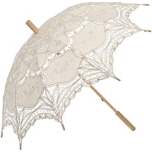 Elfenbeinfarbener Spitzen-Sonnenschirm Regenschirm Vintage Hochzeit Braut Spitze Regenschirm f r Dekoration Foto Tee Party Erwachsene Gr e
