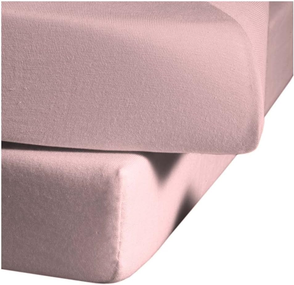 Piumino Leggero Matrimoniale Fleuresse Lenzuolo Comfort XL-in Jersey,per Materassi Standard E Ad Acqua, Jersey, Rosa, 100 Cm X 200 Cm Biancheria Letto Fleuresse Germania