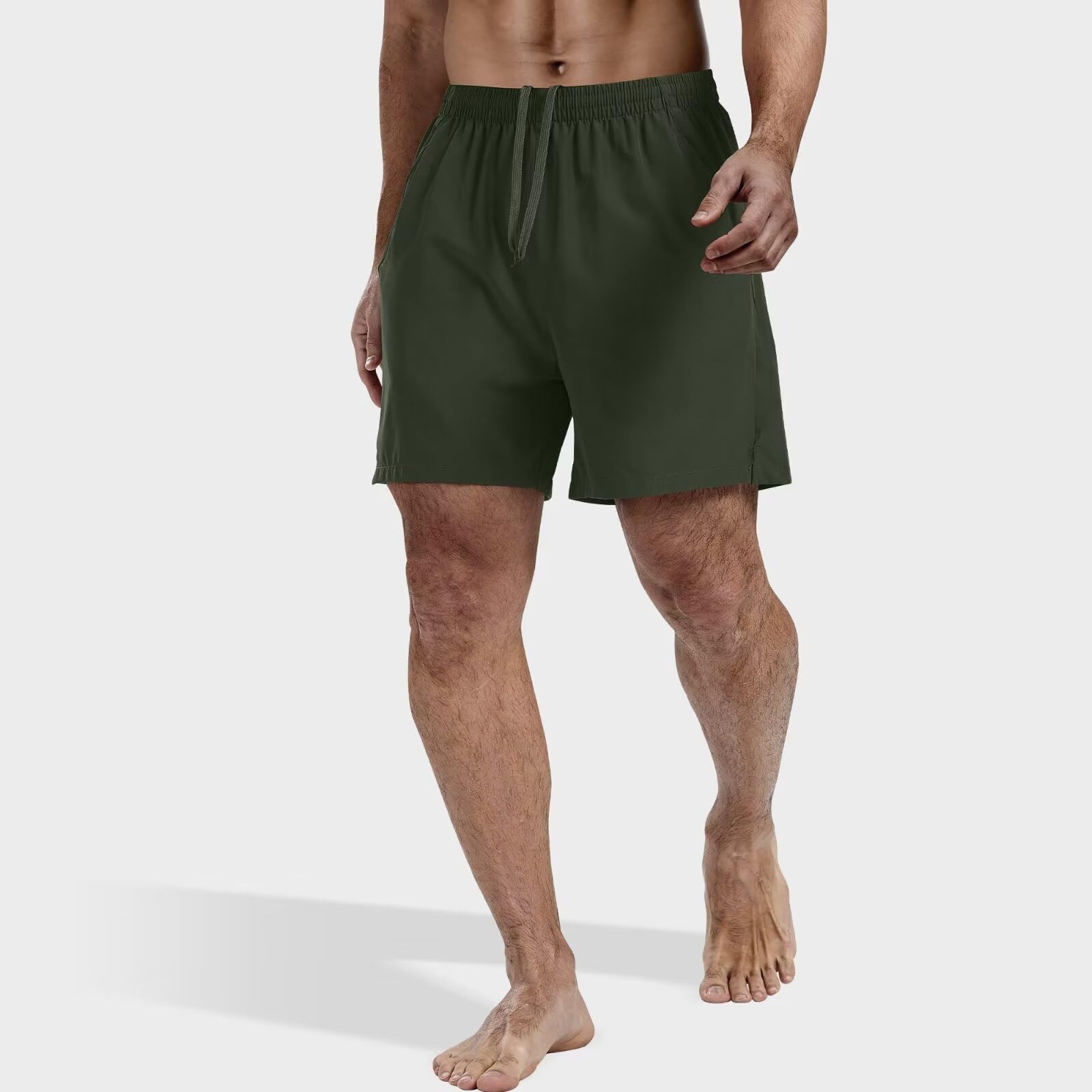 FIONECA 3 Pack Men's Athletic Running Shorts 5 Inch,Quick Dry Gym Workout Shorts with Zip Pockets