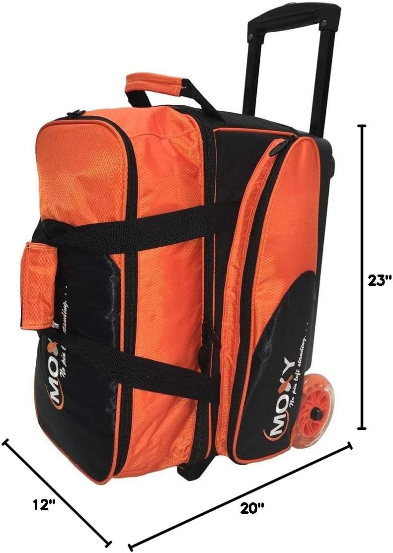 Moxy Bowling Products Blade Premium Double Roller Bowling Bag- Orange/Black