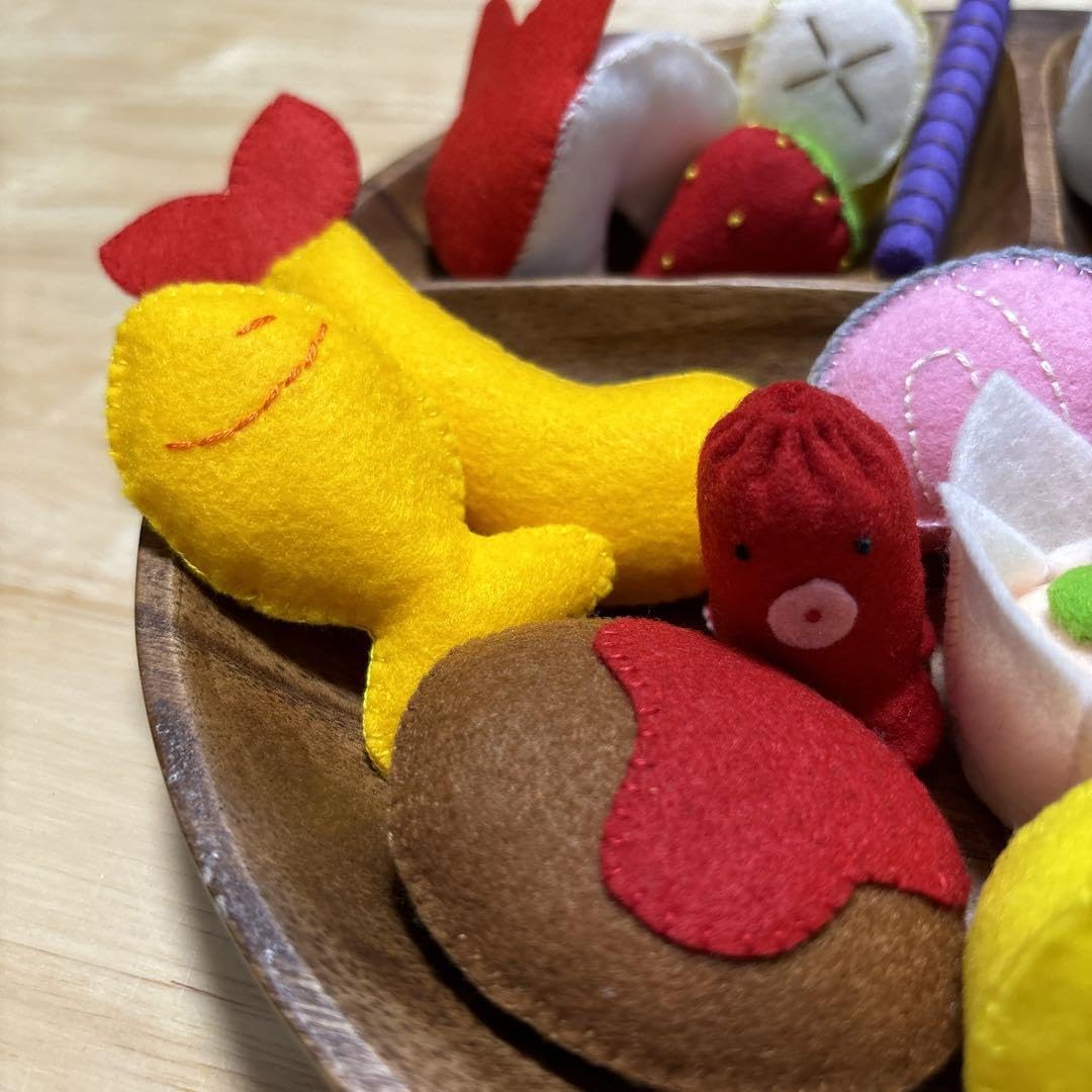 Amazon.co.jp: フェルトおままごとランチプレート完成品19 : Toys & Games