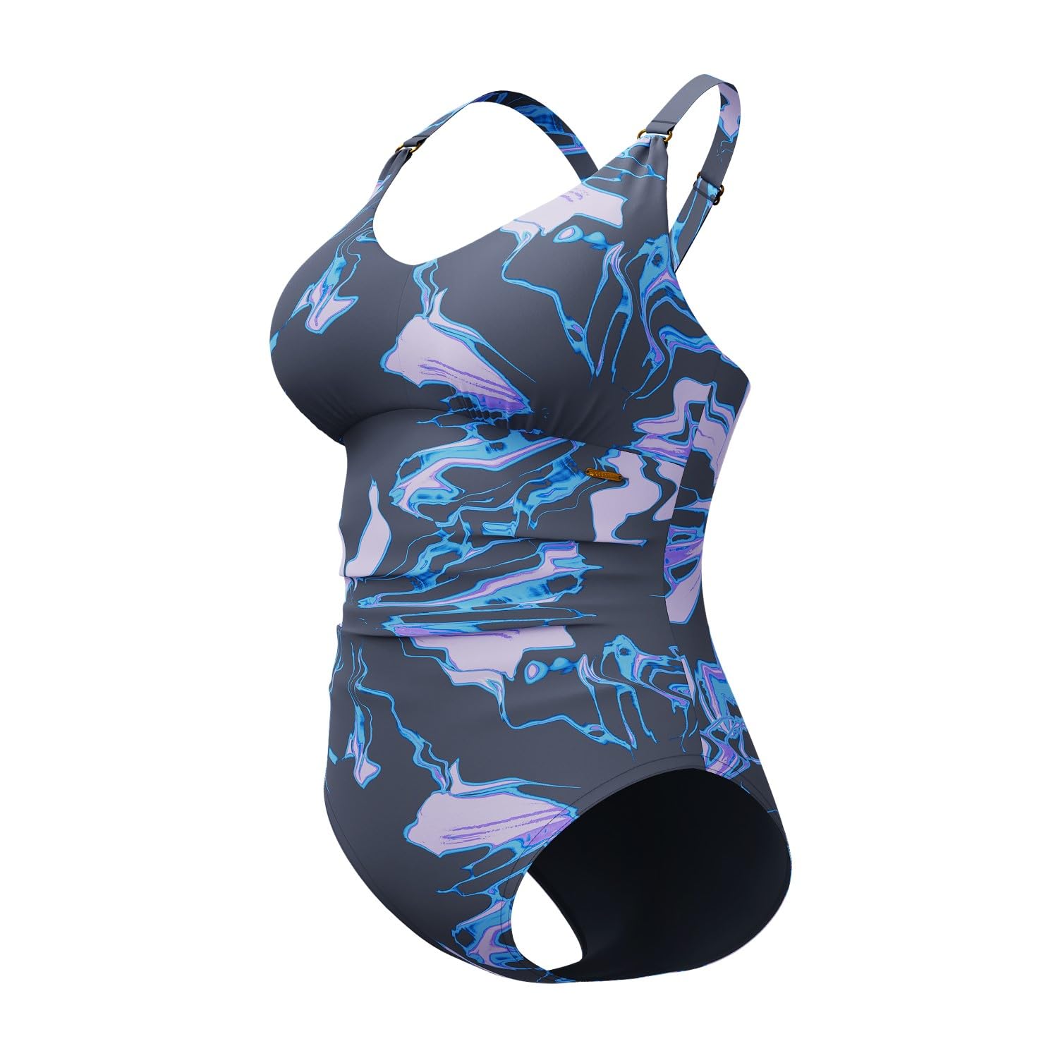 Speedo Women's Shaping V-Neck | One Piece Swimsuit | Active Leisure Swimwear, Purple, 32