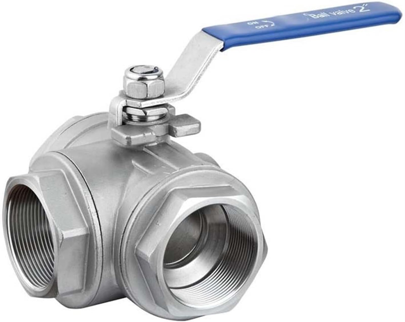 Stainless Steel Switch Ball Valve 1/2 Inch BSP Female DN15 SS304 L Type T Flow 3 Way Water Ball Valve (Size : 1/4 (Color : Bsp-l Flow Type, Size : 3/8 Inch)