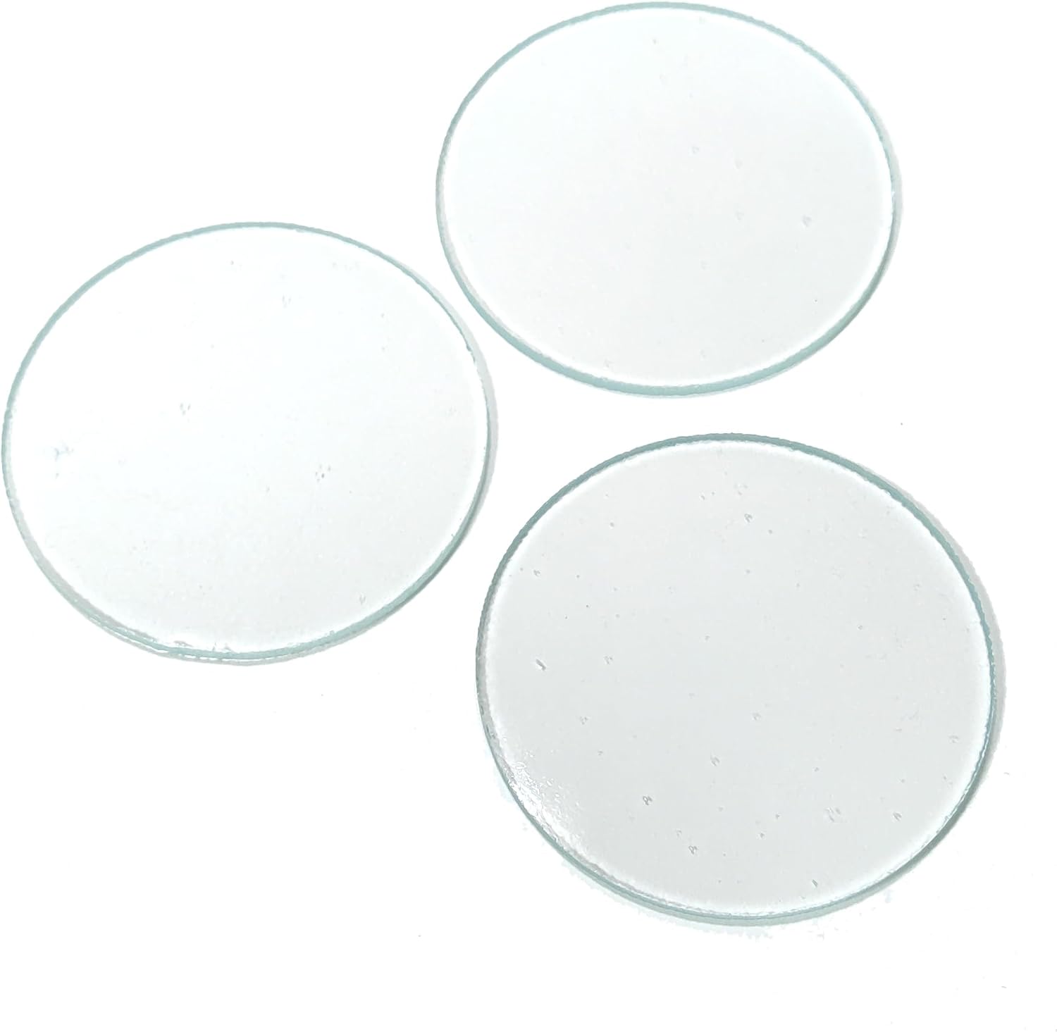 Clear Fusible Glass Circles - COE 96 Oceanside Glass - 3" Diameter (15)