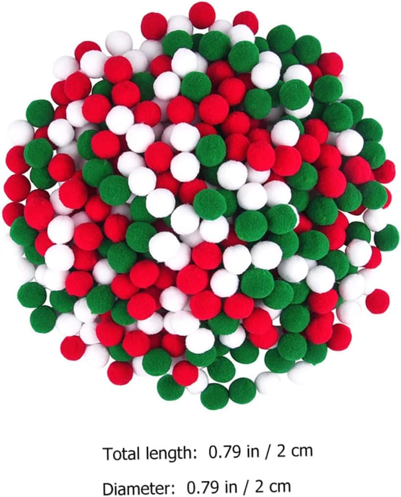 DIY Craft Materials Fuzzy Balls 1000pcs for Xmas Tree Decoration