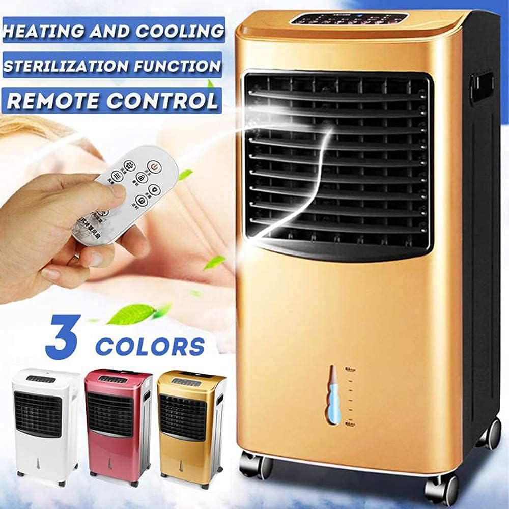 Air Cooler for Home Office Evaporative Coolers 70W Portable Home Air Conditioner Conditioning Fan Humidifier Purifier Heating Cooling System Air Cooler Fan with Remote Control Gold (Color : (White