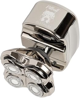 Skull Shaver Pitbull Platinum Pro PX5 – Afeitadora Eléctrica para Hombre, Inalámbrica, Recargable, Uso en Seco y Húmedo, Ergonómica para Cabeza, con Soporte de Lavado y Estuche de Viaje