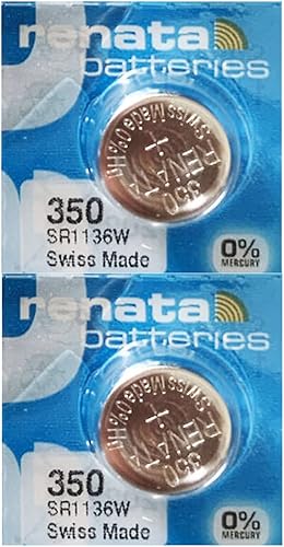 Renata 350 SR1136W Baterías  1.55 V Óxido de Plata 350 Batería de reloj (20 unidades)