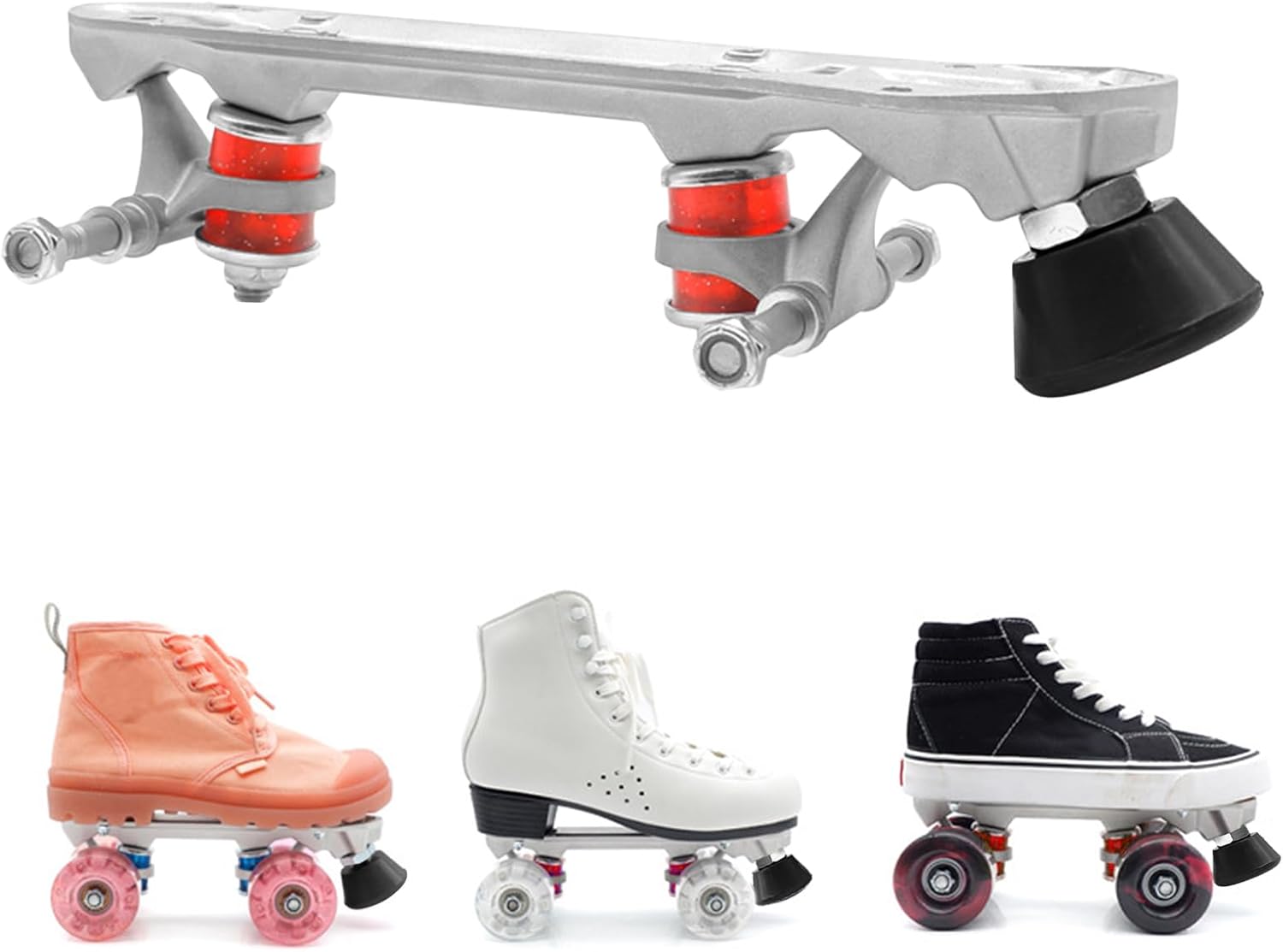 Roller Skate Base Kit, Two-Row Shoes Modification Bracket, Roller Skate Bracket for Travel, Park, Indoor and Outdoor Use, Suitable for Family, Women, Men, and Friends