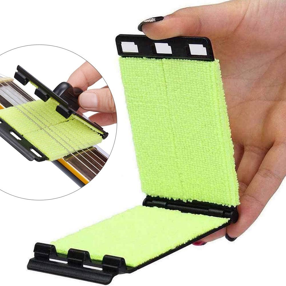 Guitar Fretboard Cleaner, Guitar String Cleaner, Guitar String Scrubber, Fingerboard Cleaning Cloth, Guitar Bass String Scrubber, Cleaning Maintenance Care Kit for Guitar/Bass/Mandolin/Ukulele, 2pc : Musical Instruments
