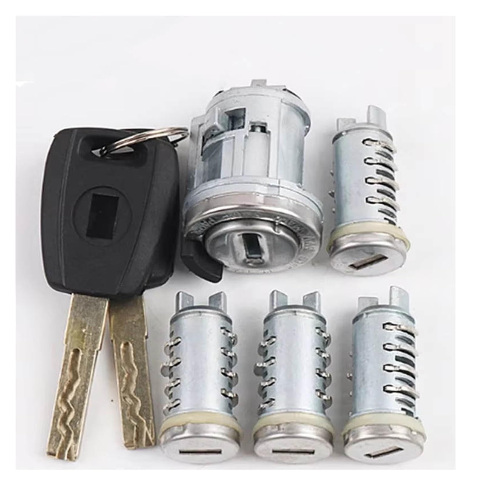 Ignition Lock Cylinder Compatible with Fiat for Ducato for Doblo for Cargo Ignition Starter Switch Lock Cylinder with 2Pcs Keys Automotive Replacement
