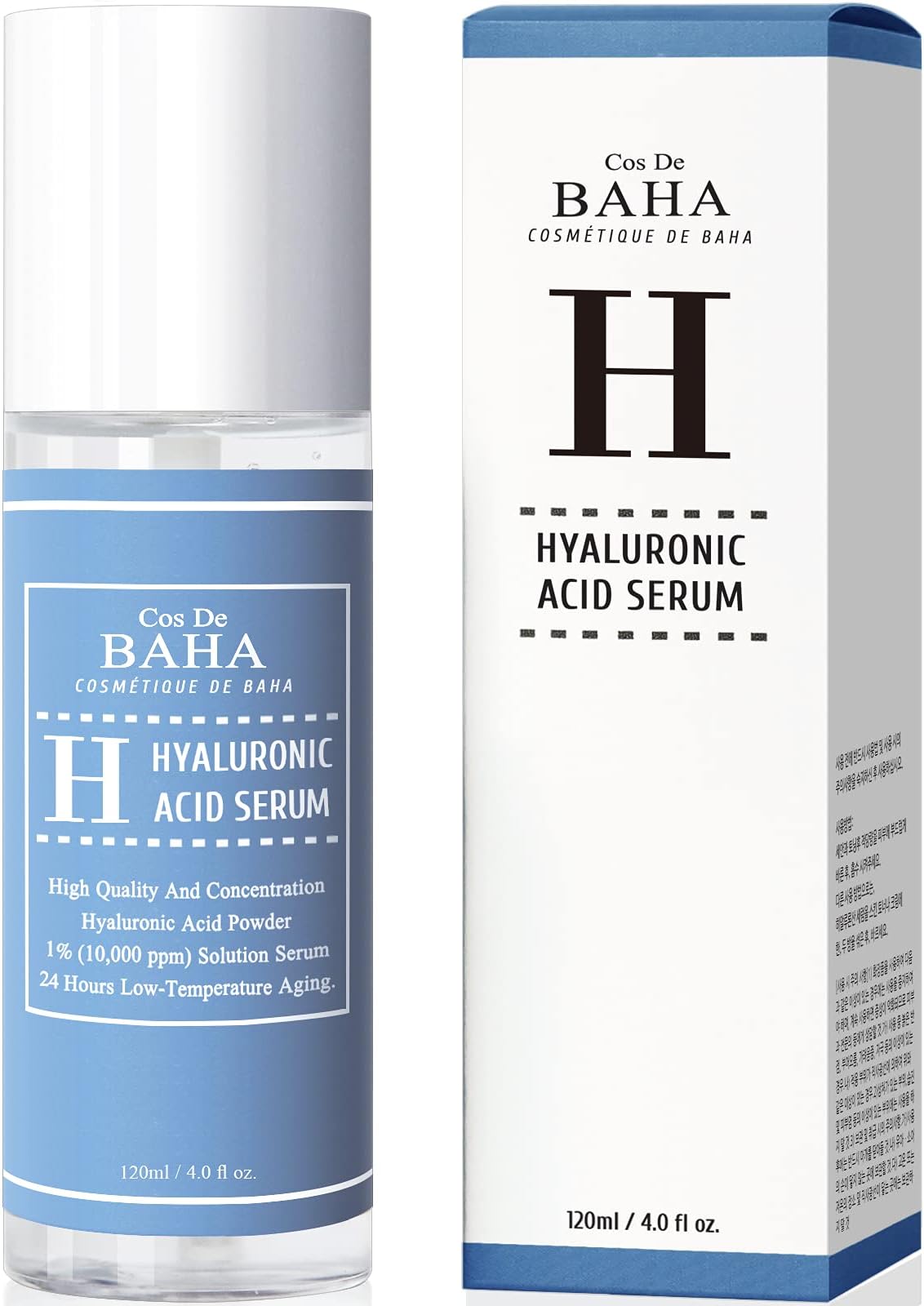 Pure Hyaluronic Acid 1% Powder Serum for Face 10,000ppm - Anti Aging + Fine Line + Intense Hydration + facial moisturizer + Visibly Plumped Skin + Prevent Bladder Pain 4 Fl Oz