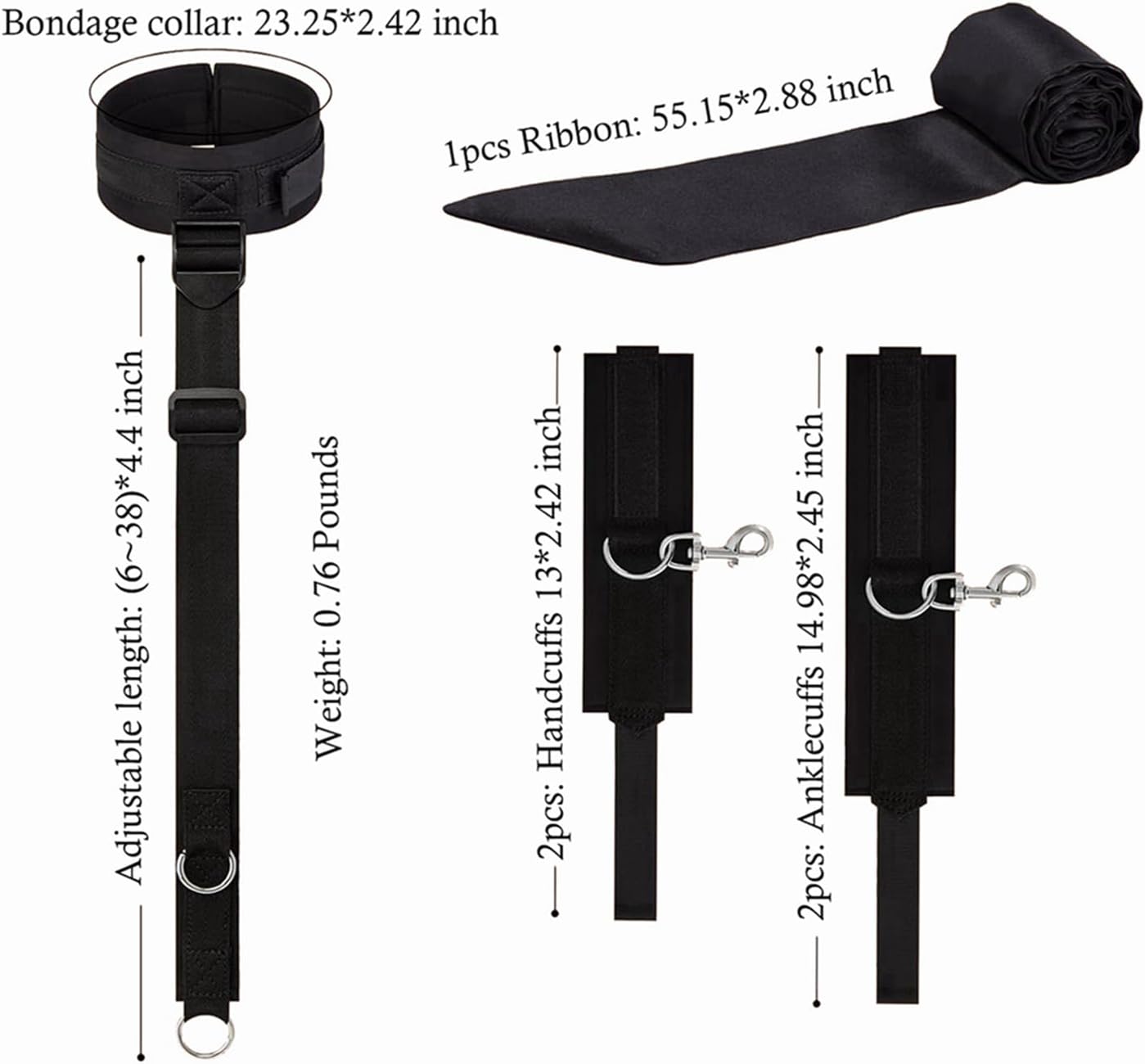 Sex Bondage Spreaders Bar with Cuffs Restraints Sex Resistance Bands Bed with Ankle Strap Sexy Accessories for Women Naughty for Sex/Play Bondaged Rope Cord & Rope for Bedroom Sweatshirt