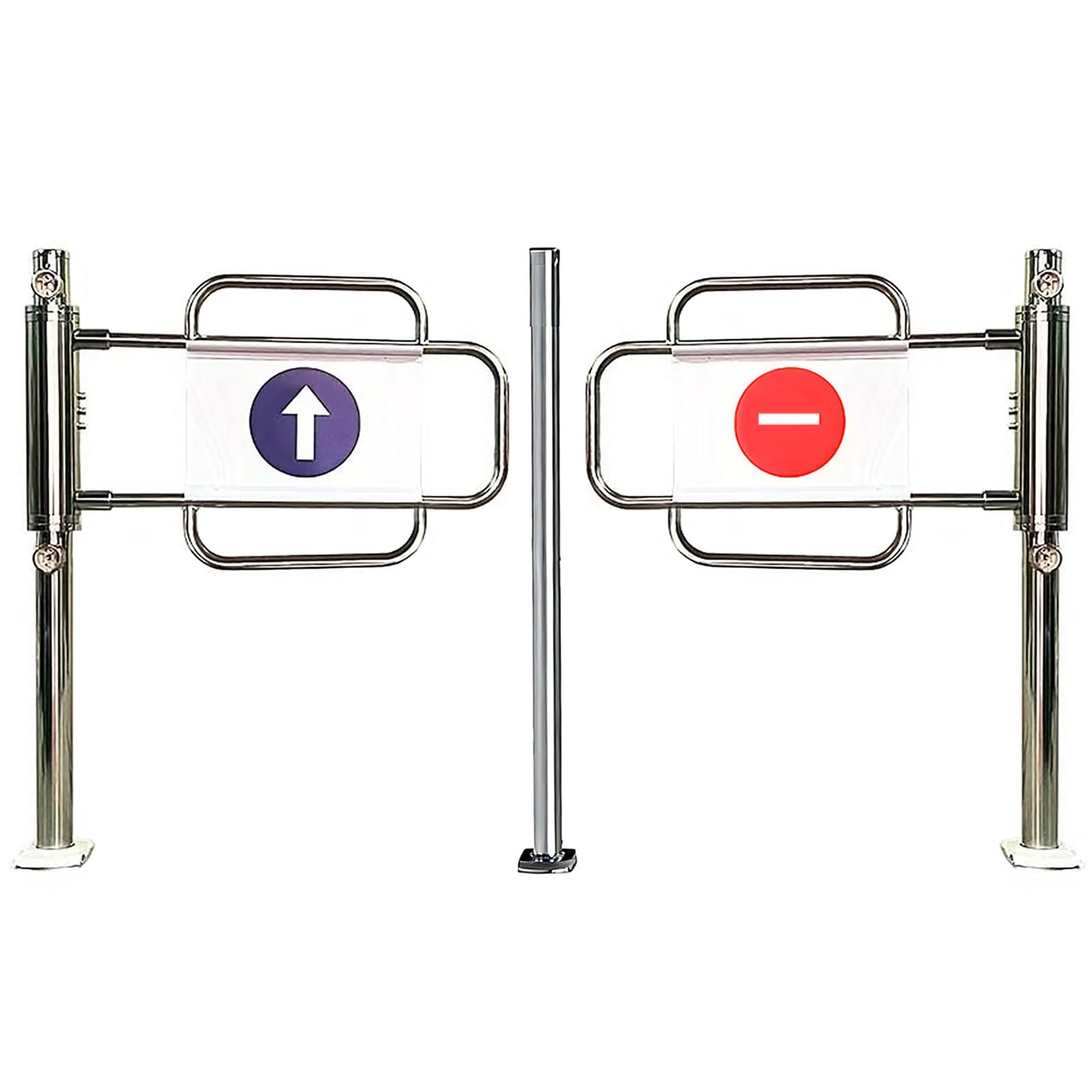 Aioneer Automatic Rebound Entrance Swing Gate, Stainless Steel 1-Way Safety Door, Spring-Loaded Self-Closing Door For Supermarket, Library Store-190cm/74.8in
