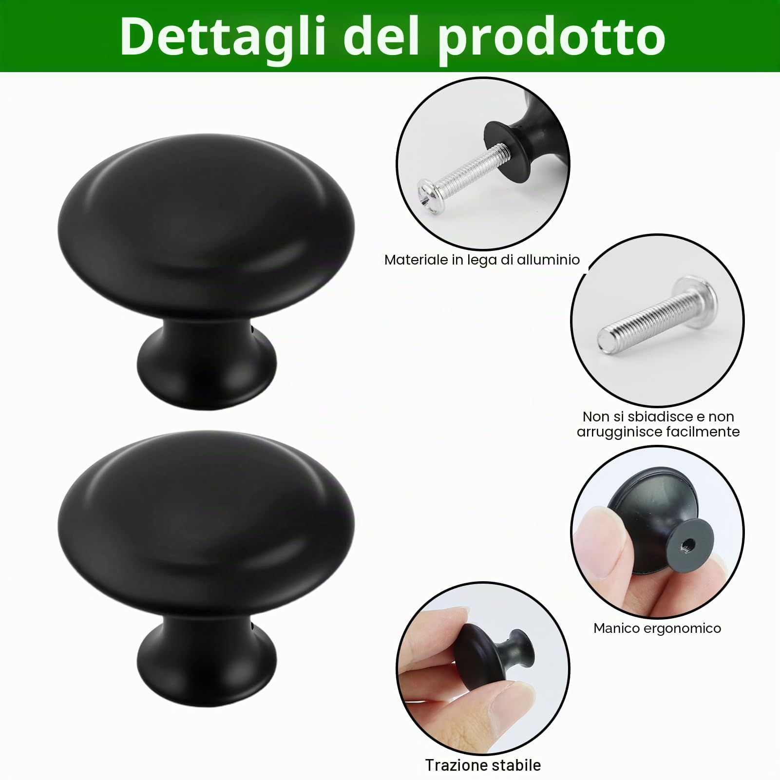12 Pezzi Pomelli Mobili Vintage Eleganti in acciaio inox con Viti, 27 x 21 mm Rotondi Nero antico Tieni mano,Ante Mobili,Pomelli Neri Tieni mano in Lega, per Cassetti,Armadio