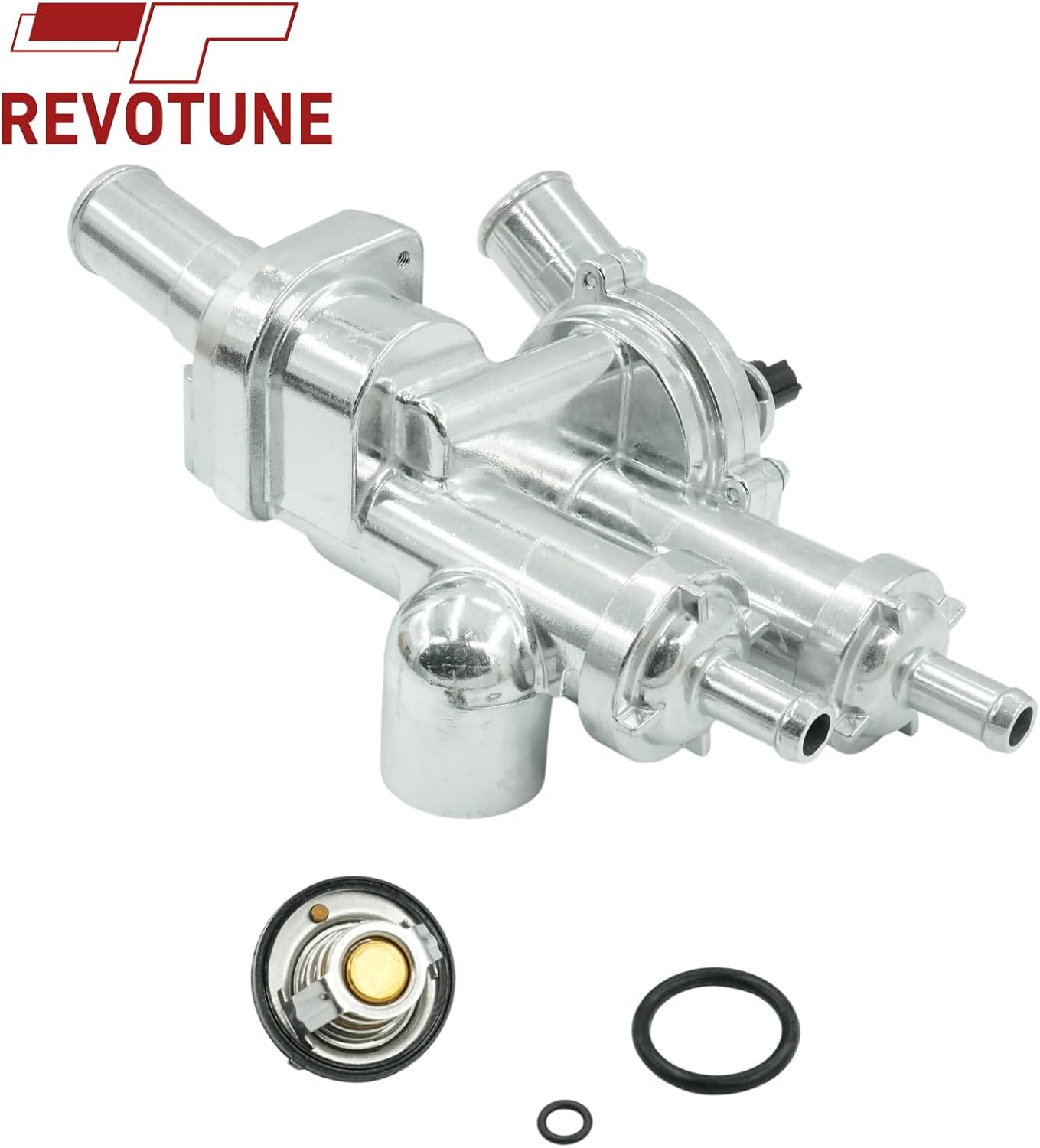 Thermostat Housing Assembly with Sensor 68003582AB compatible with Chrysler 200 2011-2014 Sebring 2008-2010 Dodge Avenger 2008-2014 Journey 2009-2017 Jeep Compass 2009-2017 1.8L 2.0L 2.4L