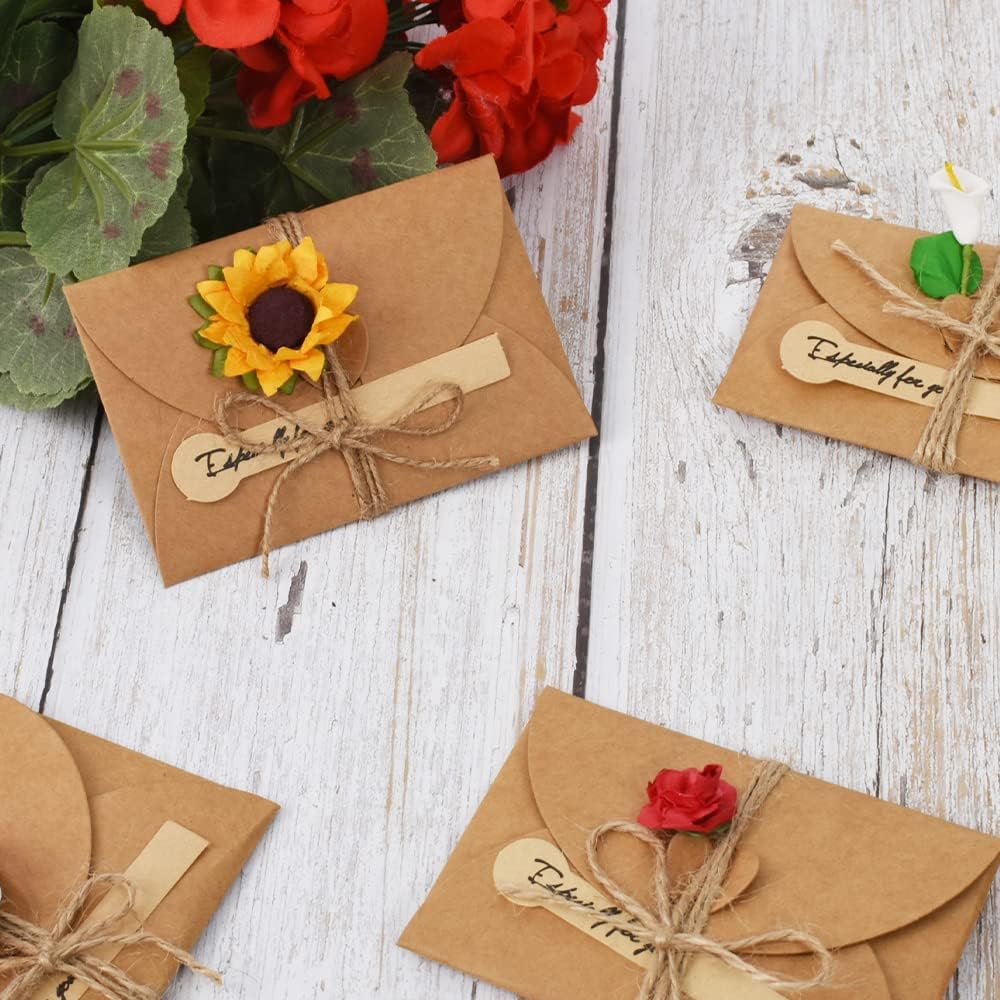 Cute Mini Seed Envelopes with Heart Shaped Clasp Contains 10 Sets image 2