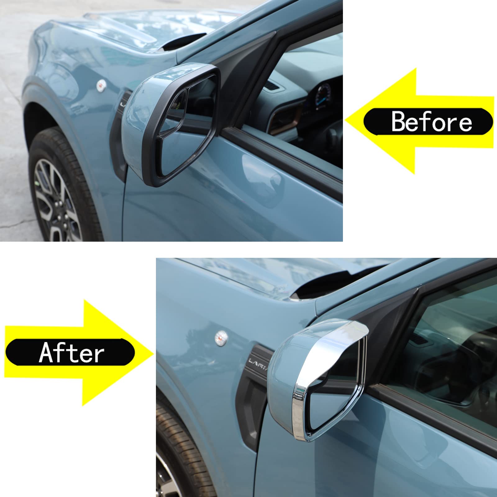 2 Packs Car Side Mirror Rain Visor Fenders,Car Rear View Side Mirror Rain Eyebrow,Universal Car-153648