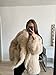 LRYBSA Shaggy Overcoat Outerwear Light Beige Faux Fur Warm Coat Women's Fashion Puffy Fur Jacket Sweater