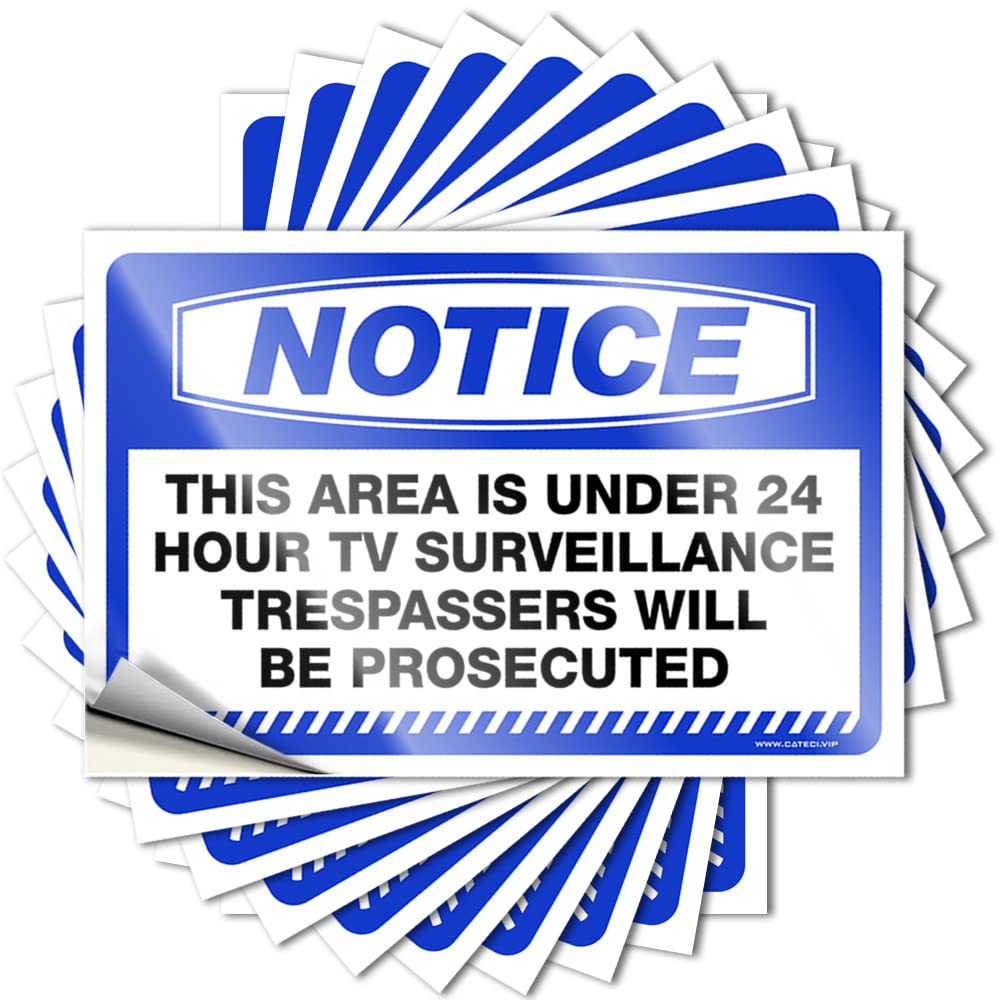 Beauty Room Decor Hard Saying | Notice This Area is Under 24 Hour Tv Surveillance Trespassers Will Be Prosecuted Western Durable Vinyl Sticker Easy Apply for Birthday(8X12CM)