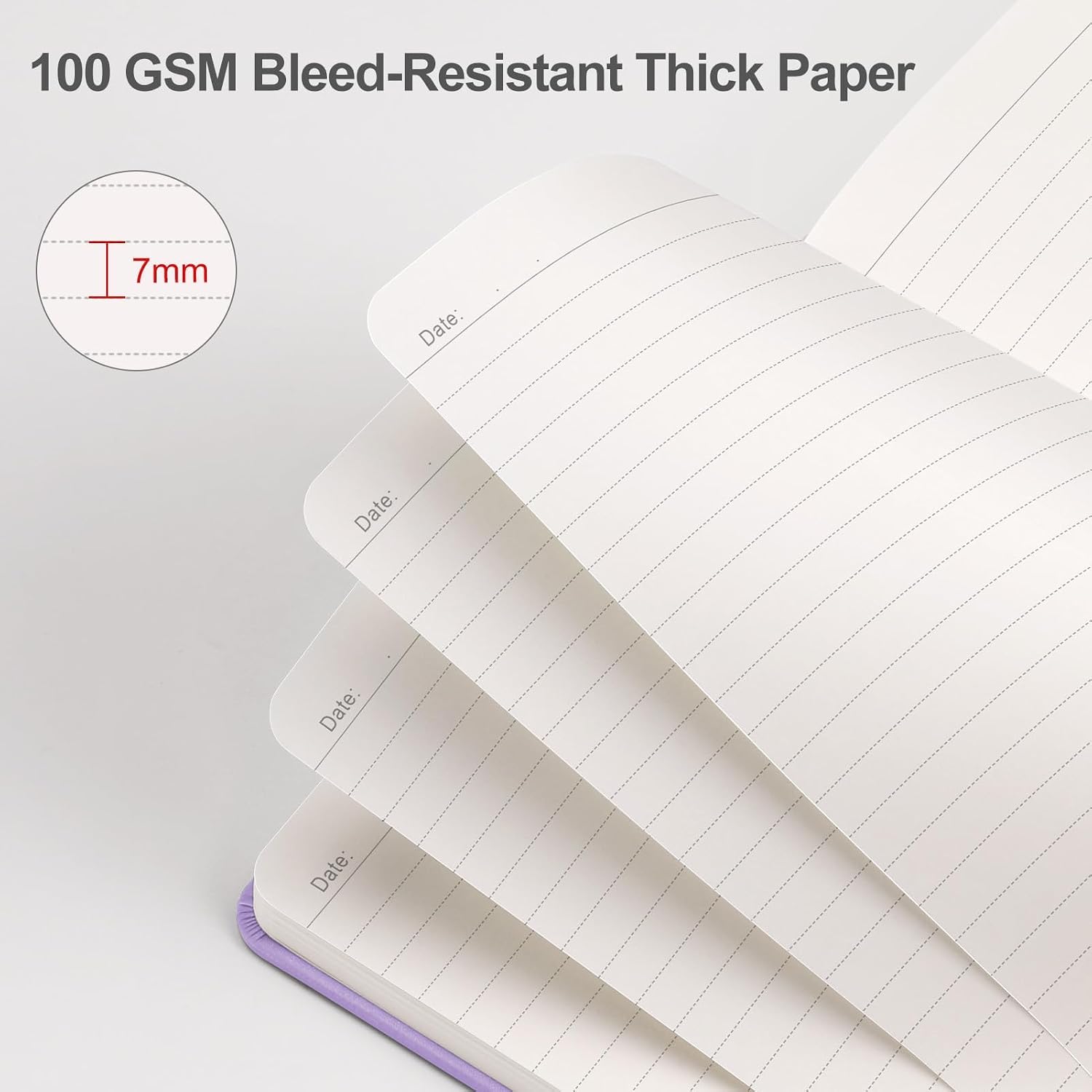  Lined Journal Notebook, 192 Numbered Pages, A5 Size (5.7'' x 8.3'') thumbnail