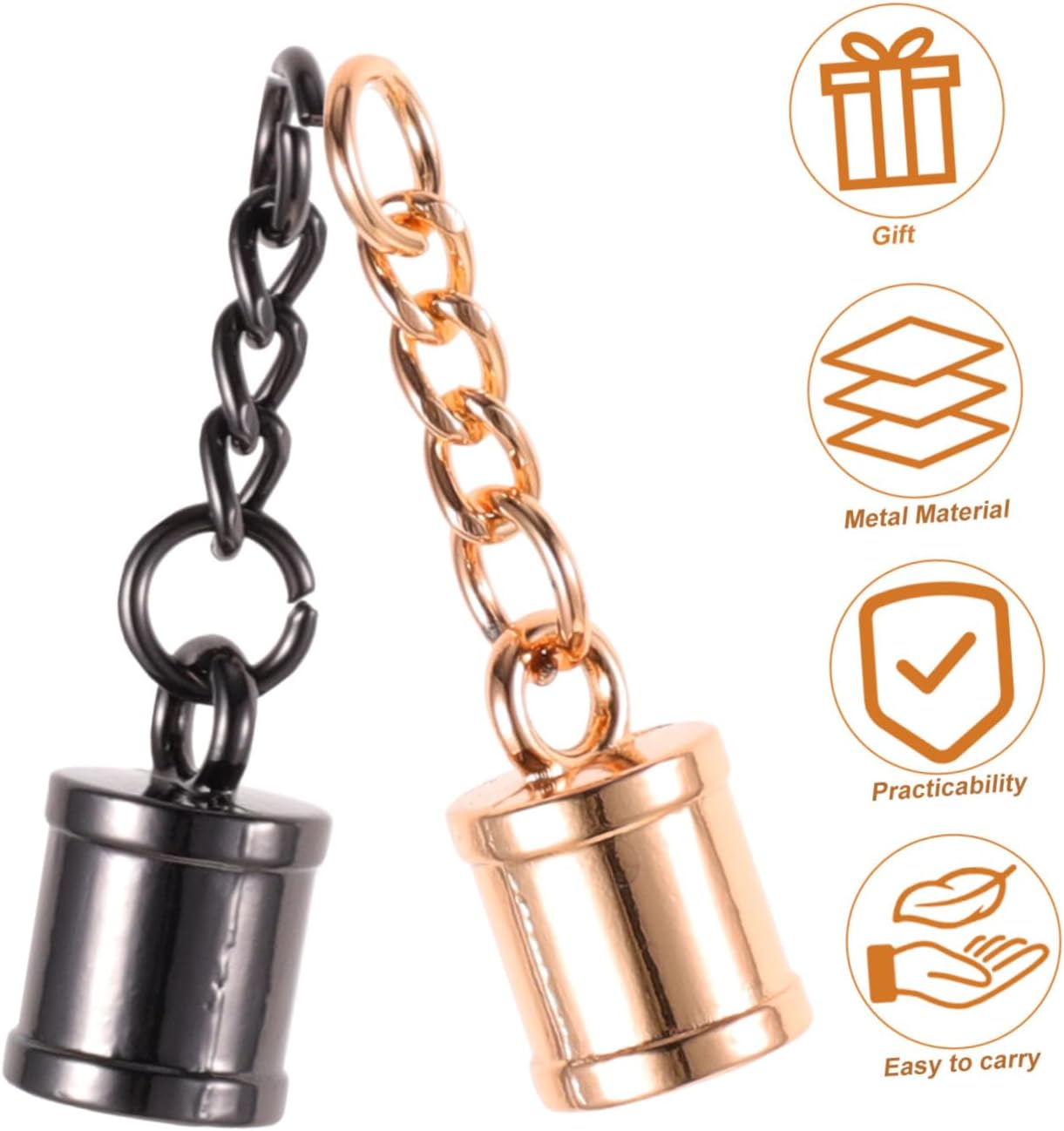 STOBOK 60pcs Tassel Caps with Screws for Jewelry Making Lightweight Cord Ends for Necklaces Bracelets and Handbags and Easy to Use Shiny and Options