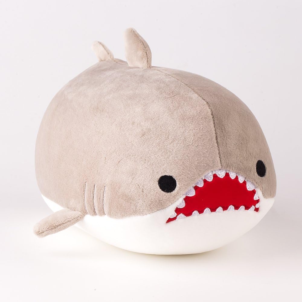 Stuffed Animals, Stuffed Great White Shark Plush Toy Cuddly Soft and Cute Wonderful Gifts for Kids, Grey, 20 cm, 1 Piece
