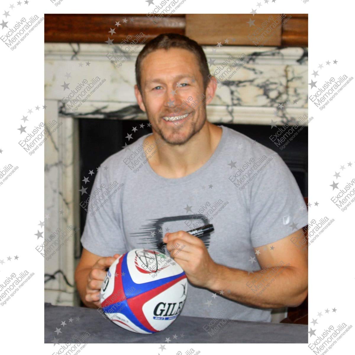 Exclusive Memorabilia Jonny Wilkinson and Martin Johnson Signed England Rugby Ball