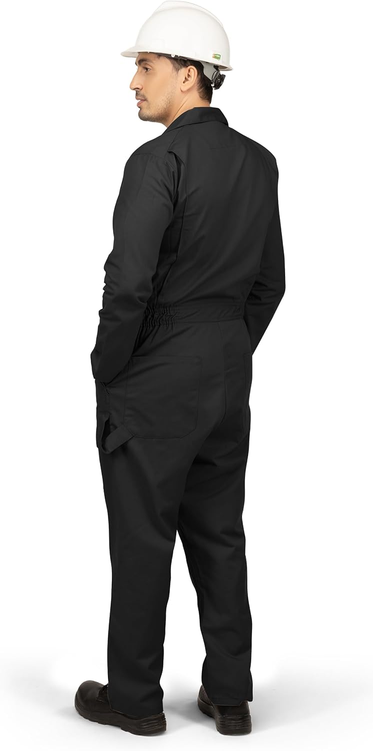 NY Threads Men’s Twill Coverall Relaxed Fit Long Sleeve Utility Work Wear - Image 2