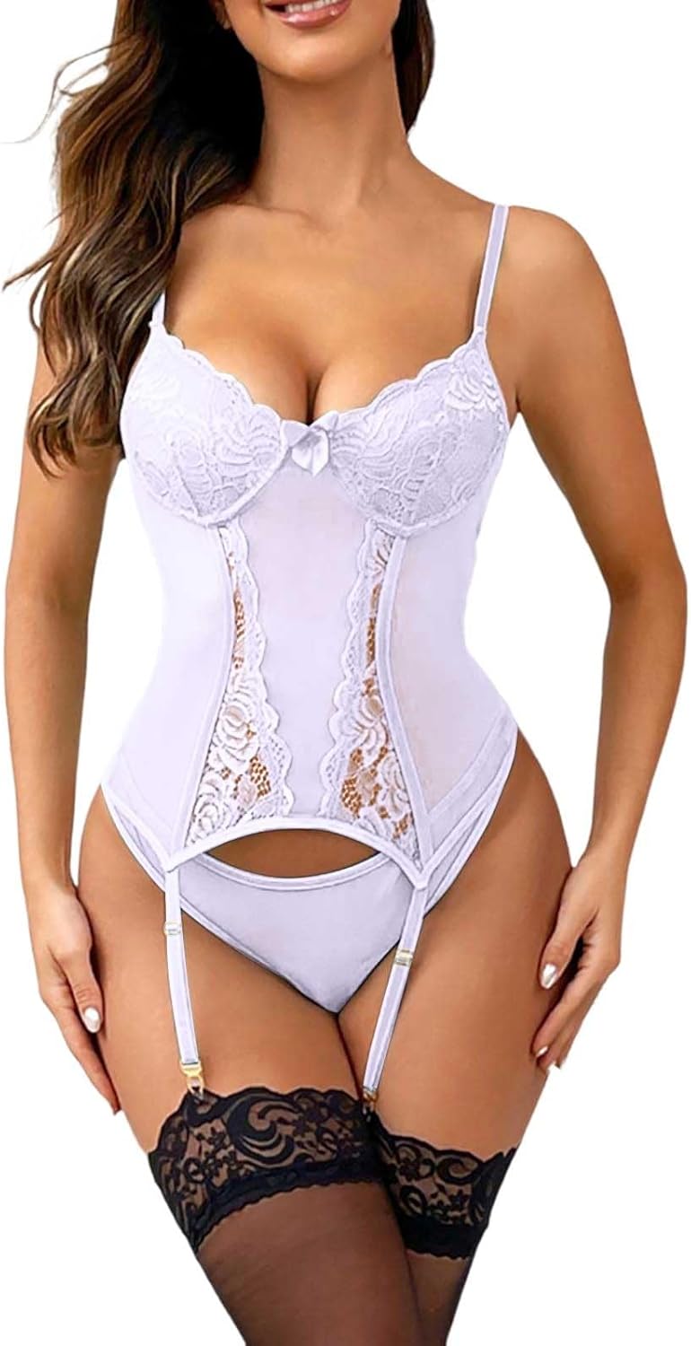 Womens Sexy Lingerie Set with Garter Belt Lace Jamaica | Ubuy