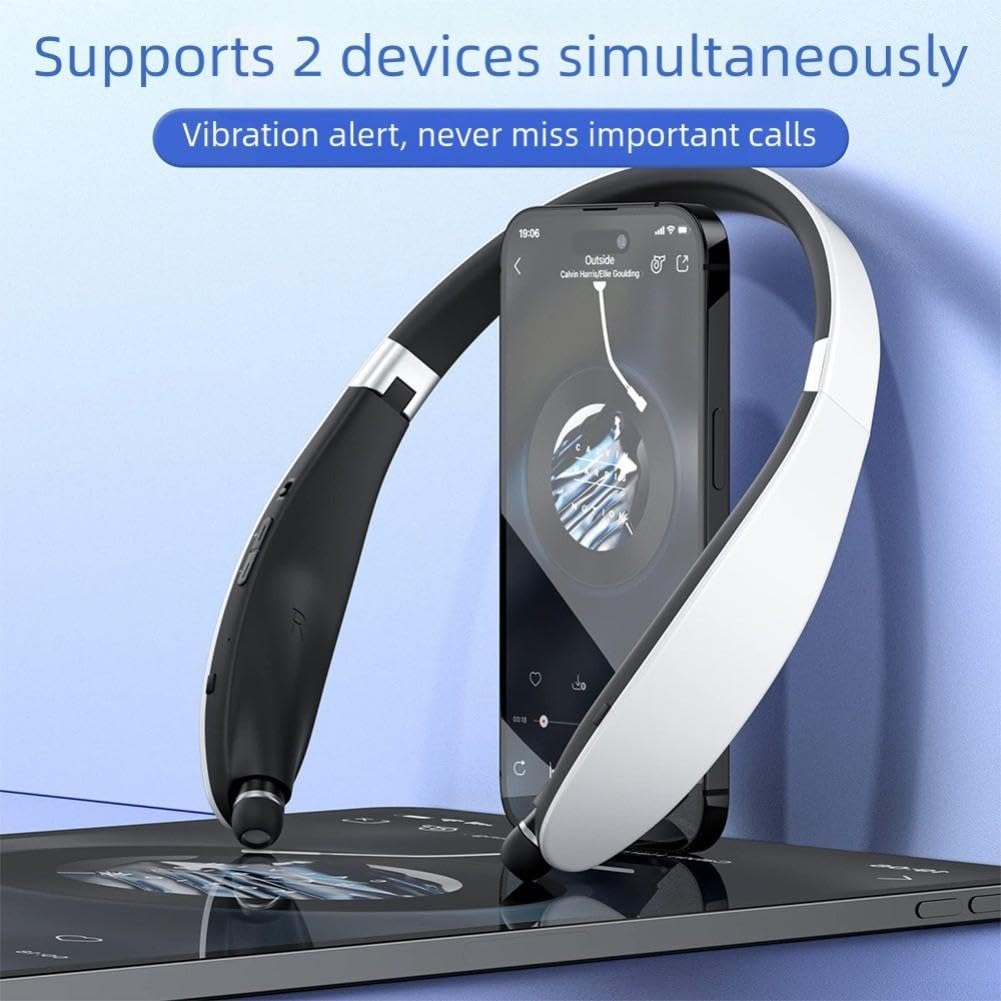 Cuffie Neckband Retrattili Pieghevoli Sport Cuffie Neckband Retrattili