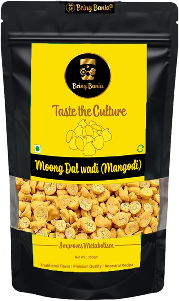 Being Bania Rajasthani Mangodi | 250gm Moong Dal Wadi | Mungori Wadi | 100% Natural | No Added Preservatives