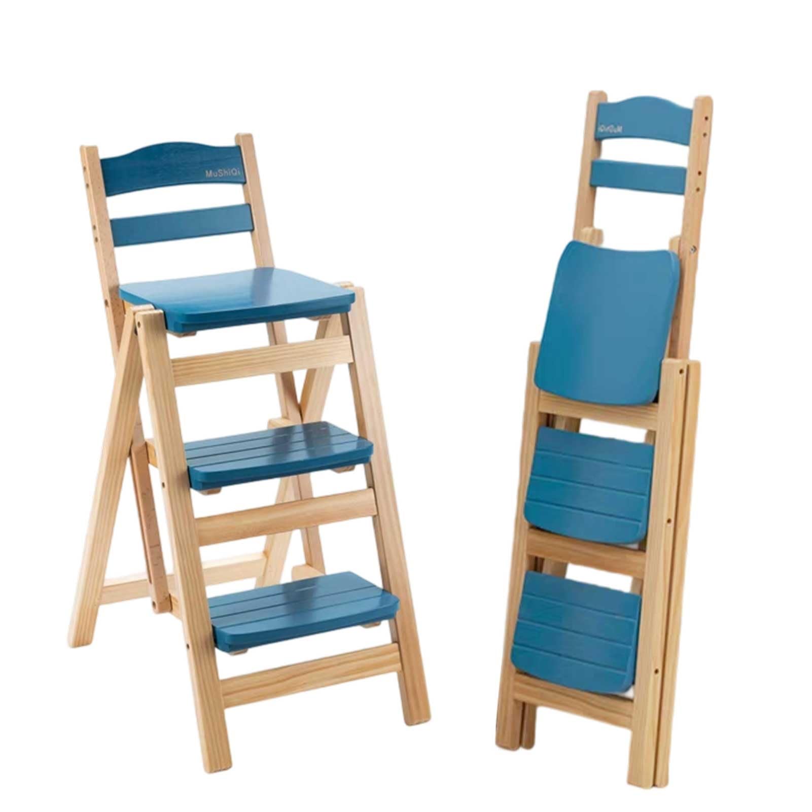 Taburete plegable madera y silla escalera biblioteca taburete liro y portátil 3 escalones para el hogar cocina bar jardín baño soporte exhibición almacenamiento