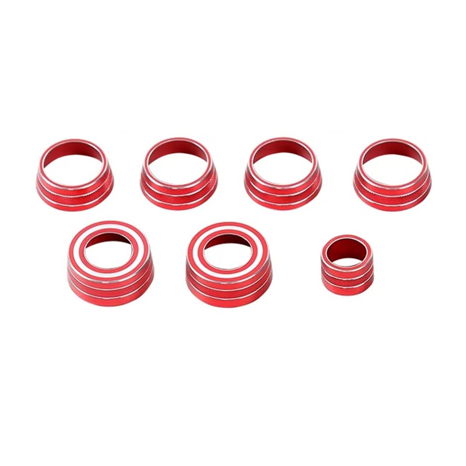 TINGYUS for Chevrolet for Camaro 2017 Up Car Dashboard Central Console Air Conditioning Volume Knobs Trim Ring Car Interior Mouldings(Red)