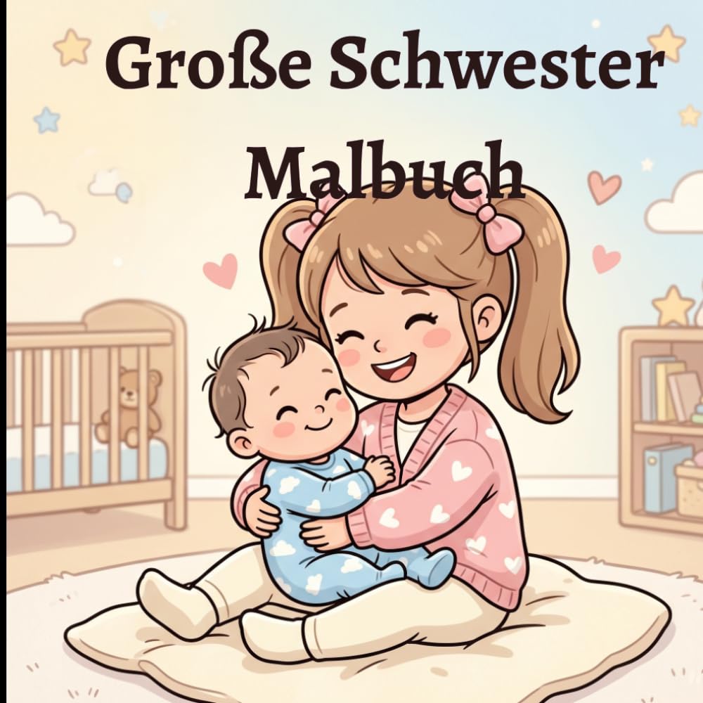 Große Schwester Malbuch: Süße Momente zwischen großer Schwester und Baby