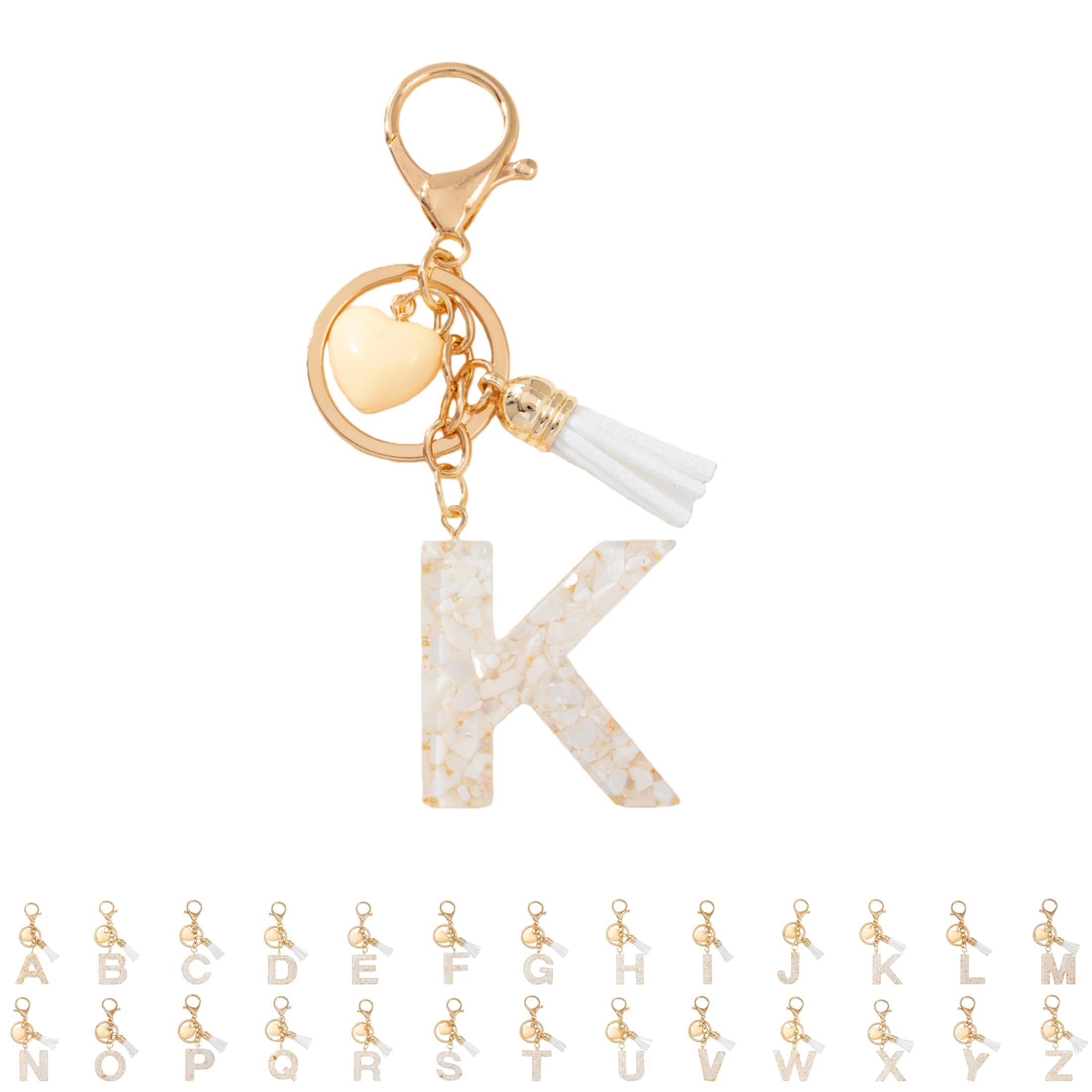Llaveros Letras Corazón Blanco, Regalo Original para Novia,Llaveros Personalizados con Iniciales para, Porta Llaves Romántico para Mochila y Coche — view 15